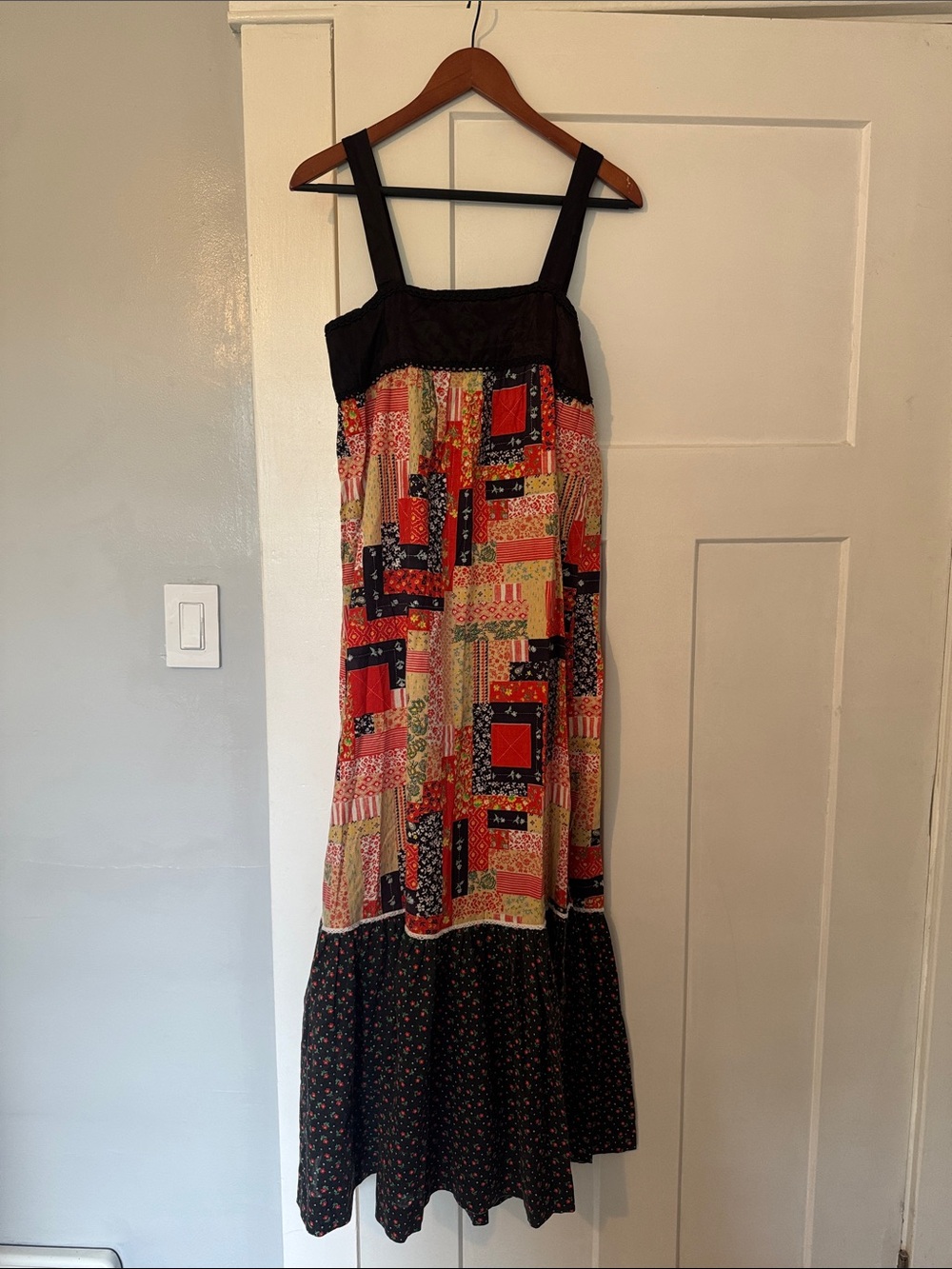 Vintage Maxi Dress in Black, Red, Coral, and Navy